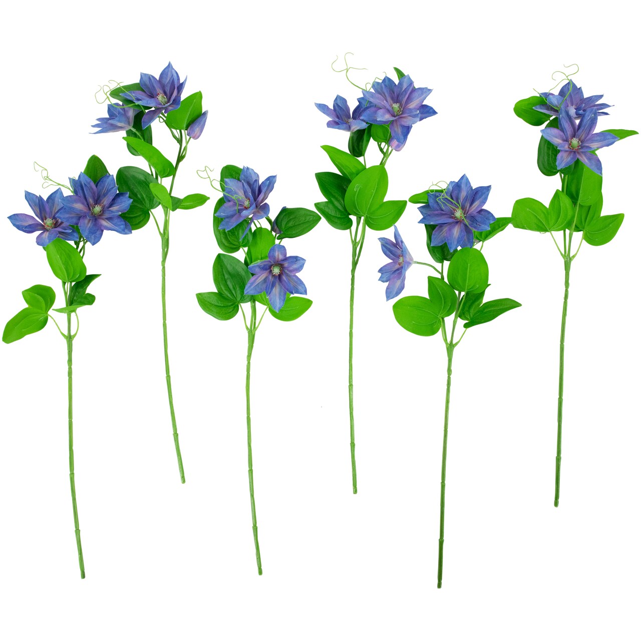Northlight Real Touch™ Blue Artificial Lotus Floral Sprays, Set of 6 - 25"